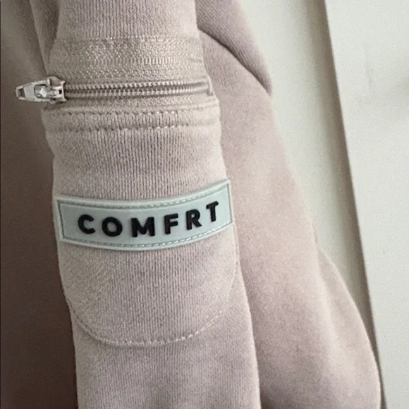 EUC Comfrt signature Hoodie Mauve Beige Bark sweatshirt Sz S - Picture 4 of 8